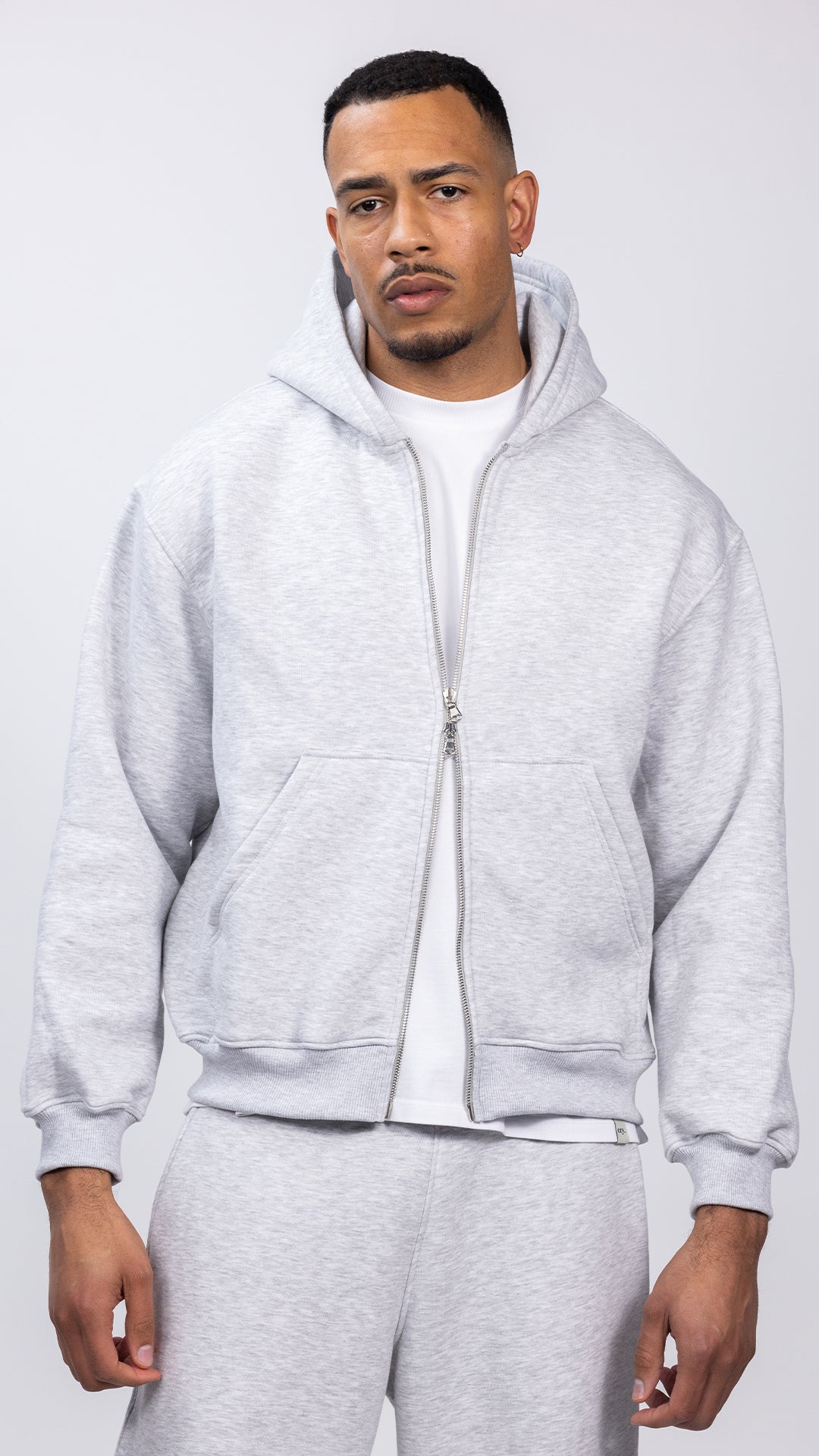 Czy Double Zip Hoodie in Dove