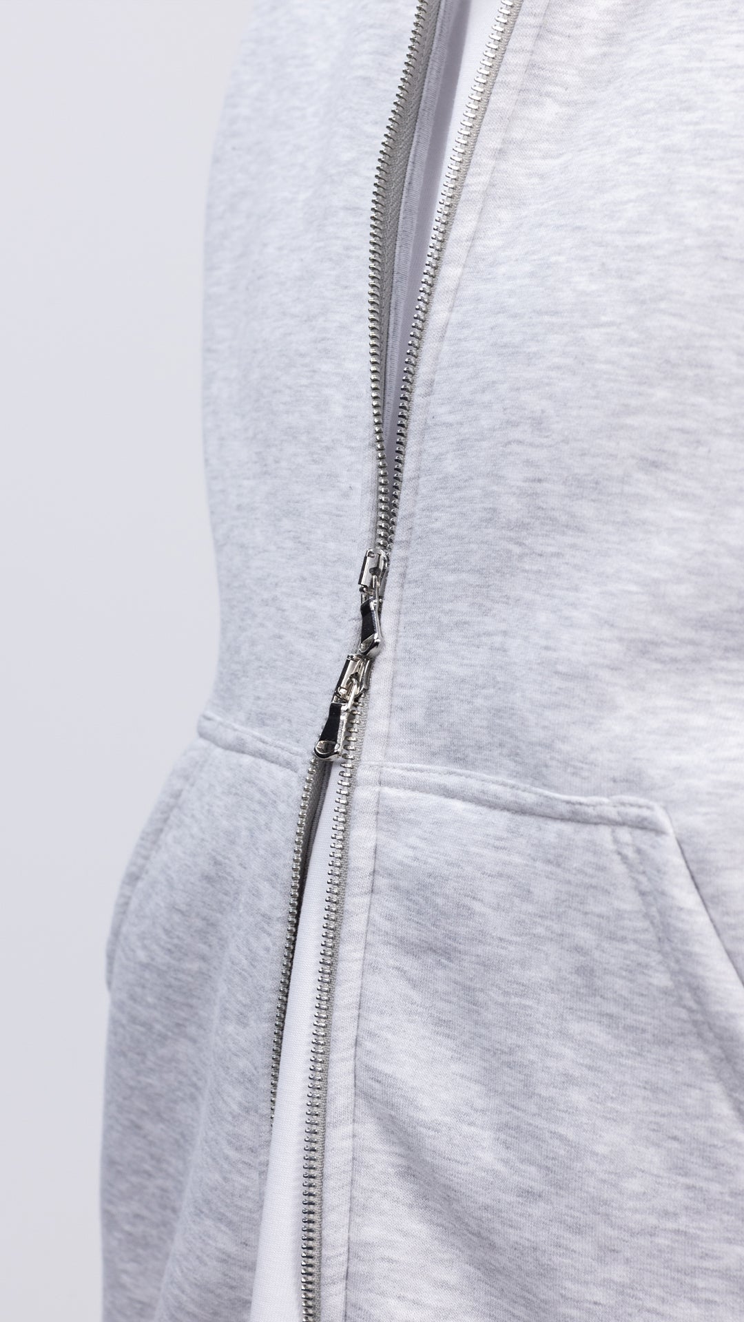 Czy Double Zip Hoodie in Dove