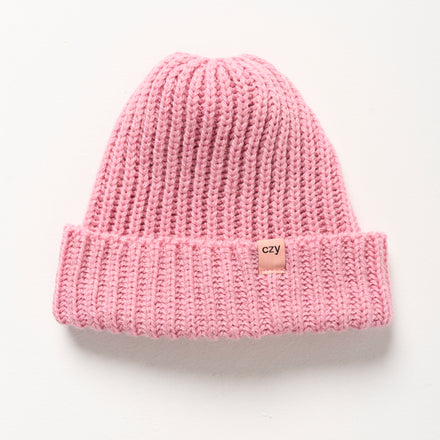 Czy Merino Wool Beanie in Pink