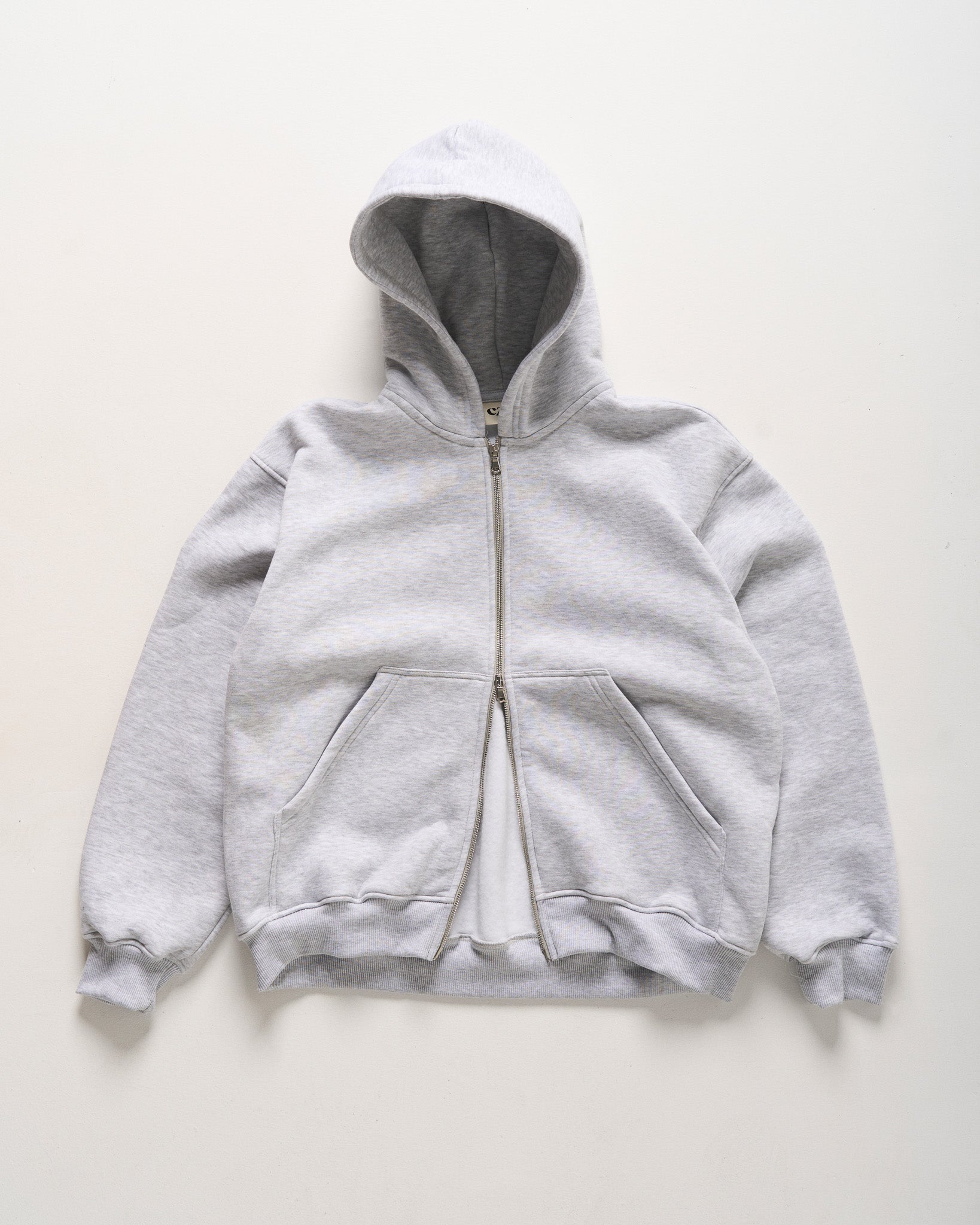 Czy Double Zip Hoodie in Dove