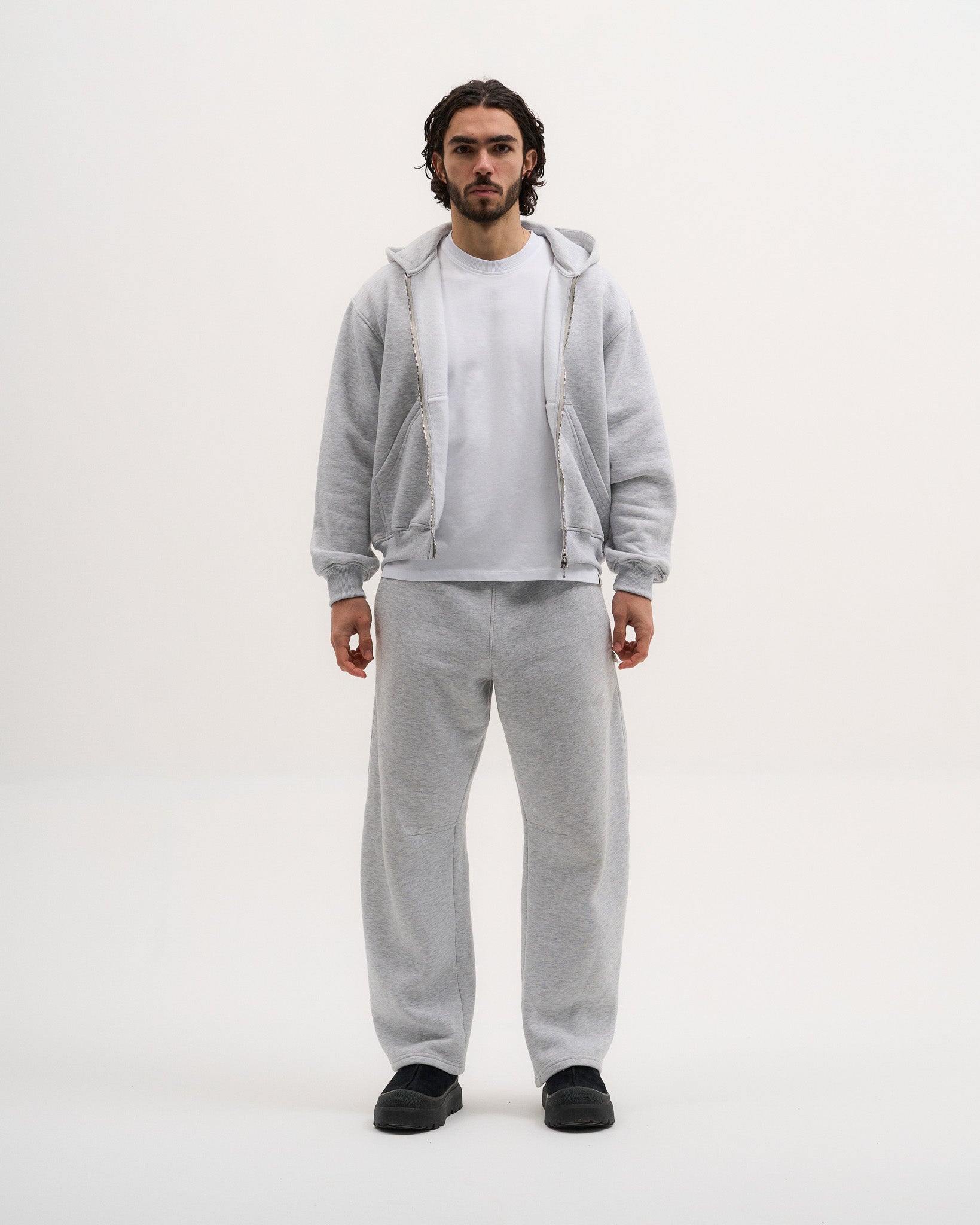 Czy Double Zip Hoodie in Dove