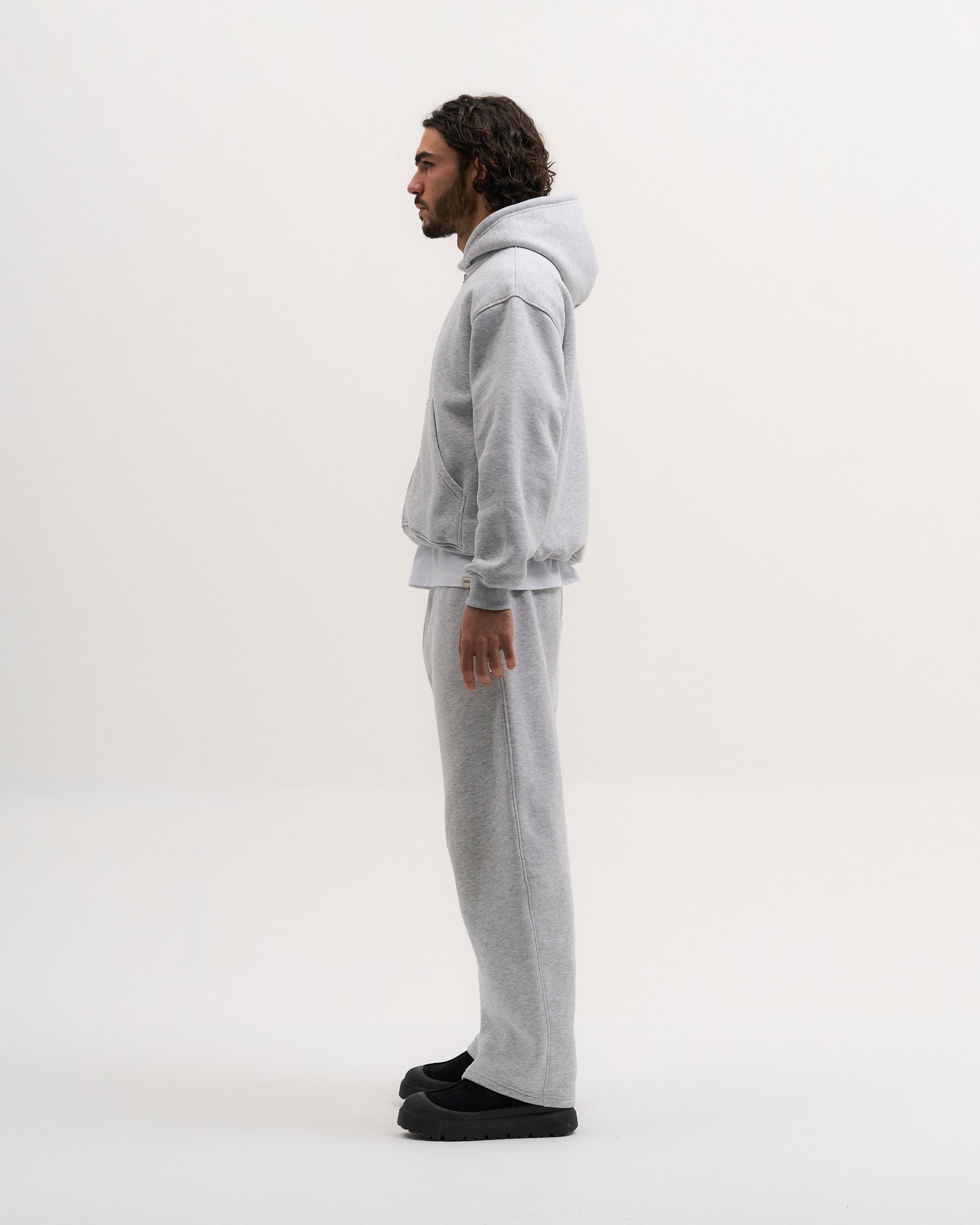 Czy Double Zip Hoodie in Dove